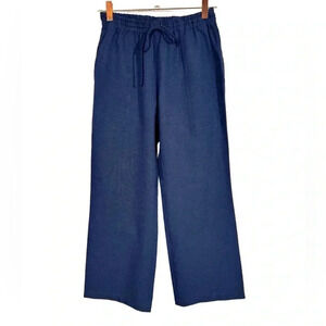 Issey Miyake Pleats Please Ultrasonic Pinking Drawstring Easy Pants in Navy Sz:1